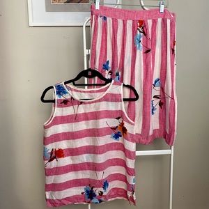 Cotton Striped Floral Handmade Set